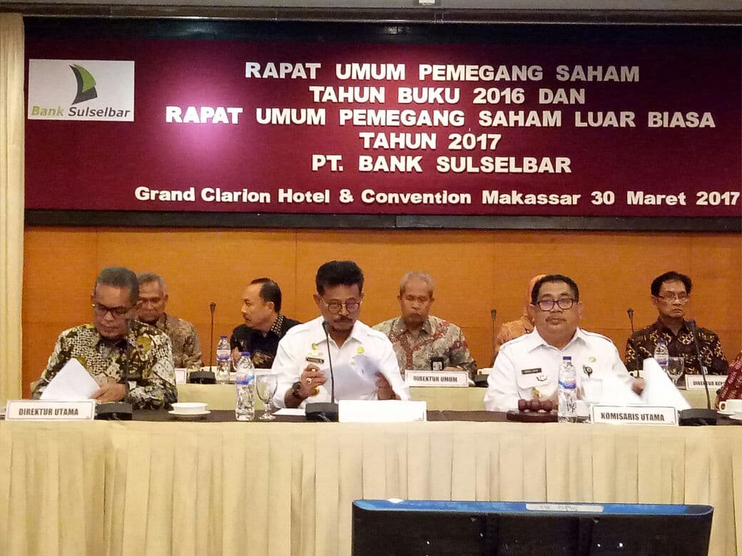 AM Sukri Sappewali Hadiri RUPS Bank Sulselbar