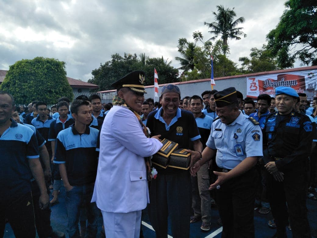 Upacara Pemberian Remisi Narapidana Dipimpin Bupati, 199 Narapidana Dapat Remisi di HUT Kemerdekaan RI