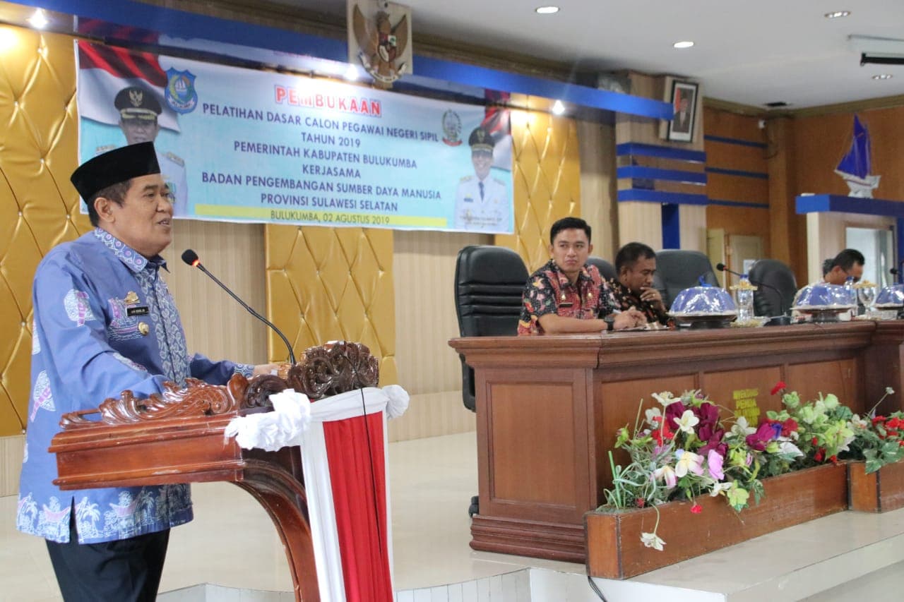 Bupati Buka Pelatihan Dasar CPNS Kabupaten Bulukumba