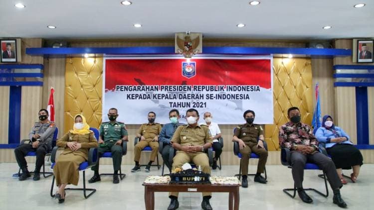 Bupati  Bulukumba Bersama Forkopimda Terima Arahan Presiden Secara Virtual