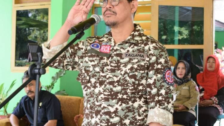 Wabup Edy Manaf Pimpin Apel HUT Tagana ke 18 Tahun