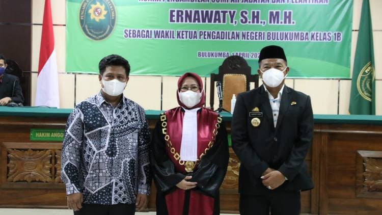 Bupati Andi Utta Hadiri Pelantikan Wakil Ketua Pengadilan Negeri Bulukumba