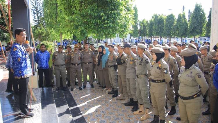 Jelang Porprov, Wabup Kumpulkan Satpol PP. Ini Harapannya.