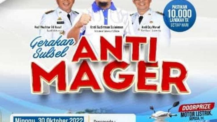 Besok Gubernur Andi Sudirman Jalan Sulsel Anti Mager Bersama Warga Bulukumba, Hadiah Utama Motor Listrik