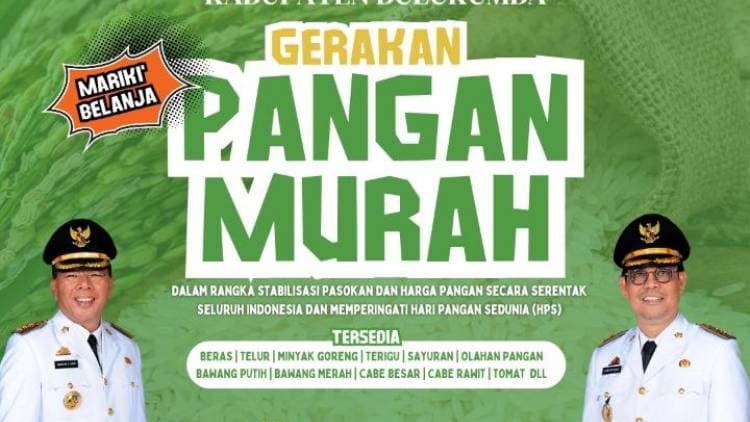 Sambut HPS, Besok Gerakan Pangan Murah Digelar di Taman Kota