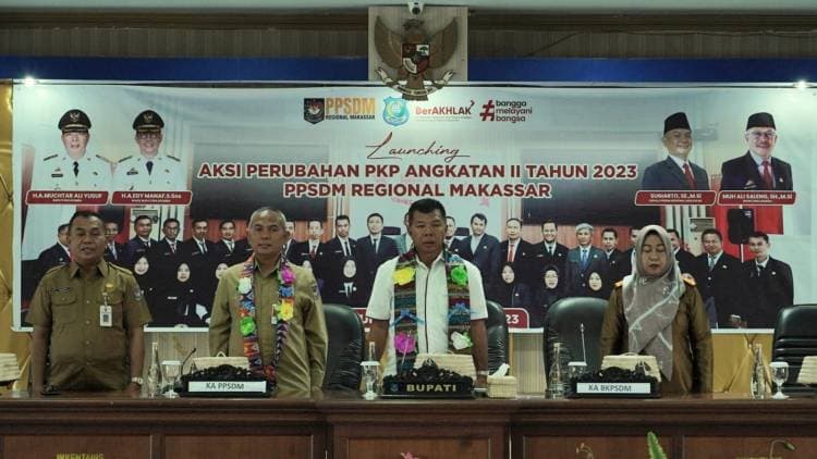 Bupati Andi Utta Launching Aksi Perubahan 32 Peserta Latpim