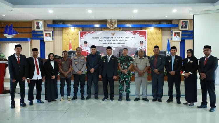 55 Anggota BPD Dilantik, Bupati Andi Utta Tekankan Sinergi Bangun Desa